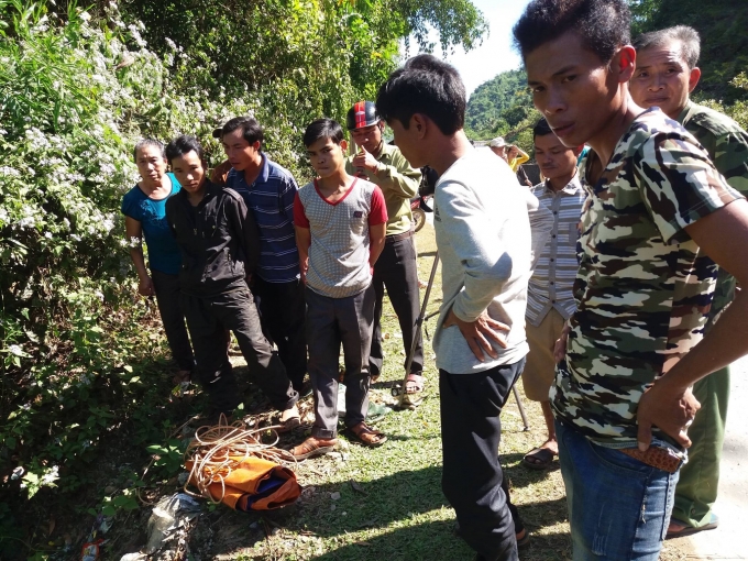 Hiện trường nơi ph&aacute;t hiện thi thể người đ&agrave;n &ocirc;ng.