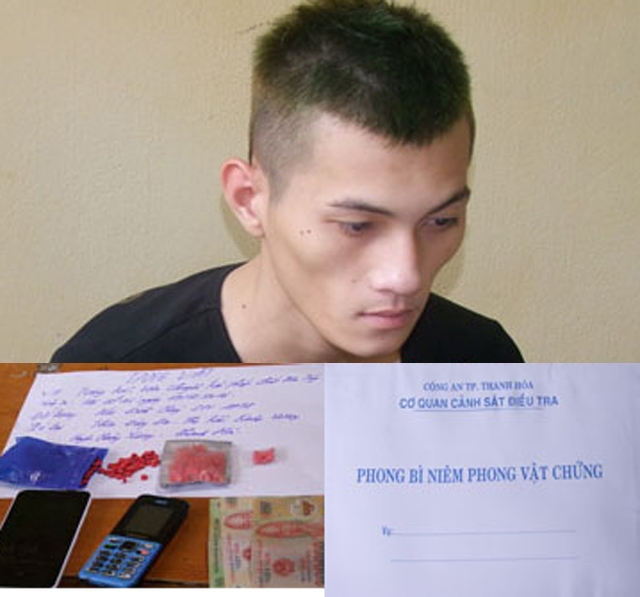 Đối tượng Nguyễn Danh T&uacute; bị bắt giữ tại cơ quan cảnh s&aacute;t điều tra. (Ảnh: C&ocirc;ng an Thanh H&oacute;a cung cấp)