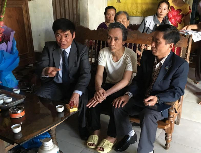 &Ocirc;ng H&agrave;n Đức Long trong ng&agrave;y được trở về với tự do.