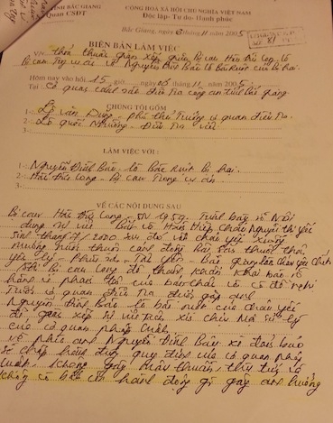 B&uacute;t lục trong vụ &aacute;n thể hiện việc vi phạm nghi&ecirc;m trọng về mặt tố tụng