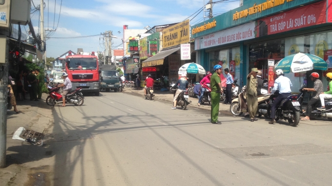 Hiện trường vụ tai nạn.&nbsp;