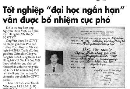 Cấp bằng nhầm hay bổ nhiệm nhầm ?