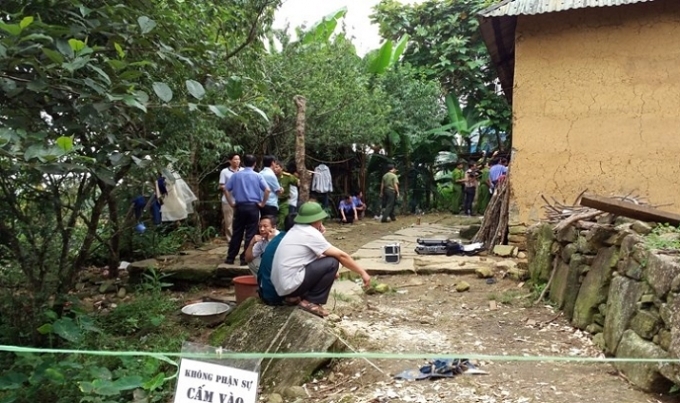 Hiện trường nơi xảy ra vụ &aacute;n mạng nghi&ecirc;m trọng.