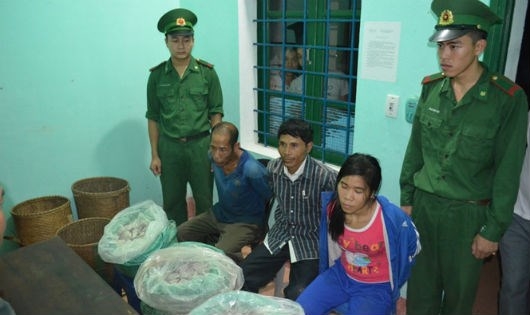 Tang vật một vụ vận chuyển thuốc nổ lậu.