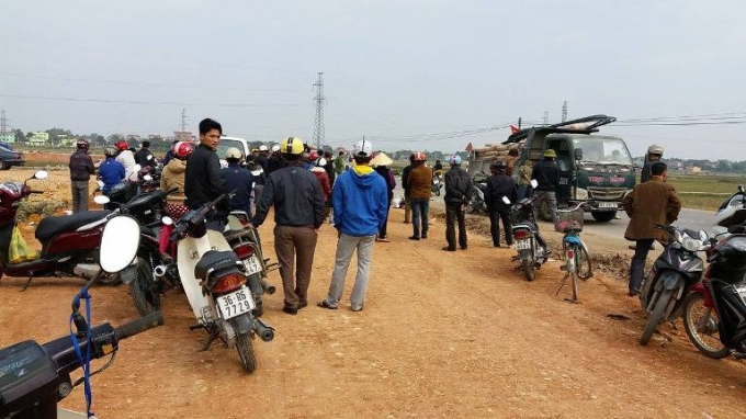 Hiện trường vụ tai nạn giao th&ocirc;ng.