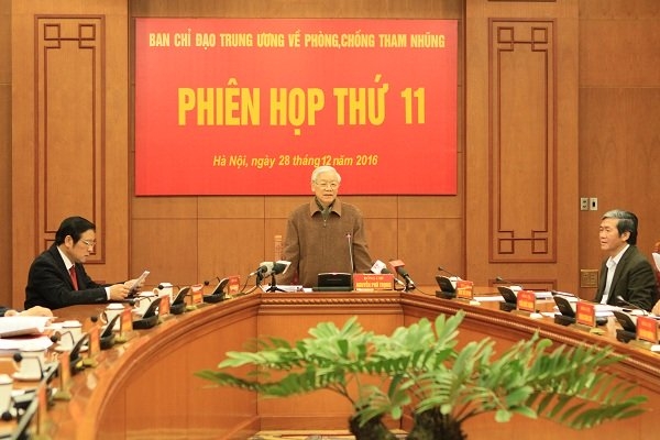 Tổng b&iacute; thư chủ tr&igrave; phi&ecirc;n họp Ban chỉ đạo Ph&ograve;ng chống tham nhũng.