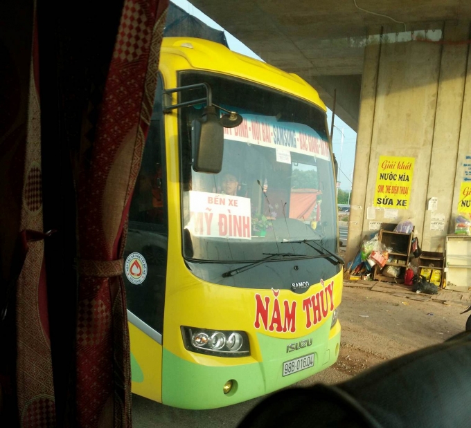 Xe mang BKS 98B-01604 xuất ph&aacute;t từ Bắc Giang về H&agrave; Nội, qua cửa bến xe Mỹ Đ&igrave;nh rồi quay về Bắc Giang