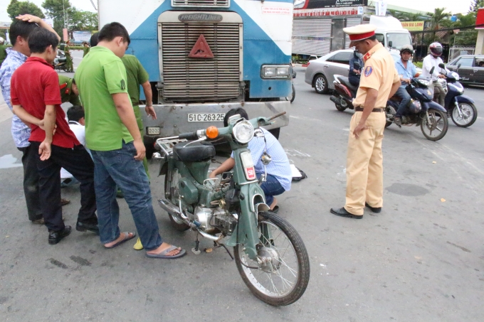 Hiện trường vụ tai nạn.