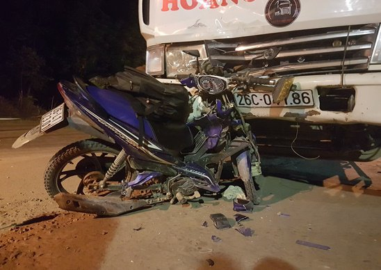 Hiện trường vụ tai nạn.