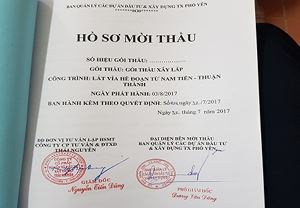 Hồ sơ mời thầu g&oacute;i thầu x&acirc;y lắp của dự &aacute;n l&aacute;t vỉa h&egrave; đoạn Nam Tiến - THuận Th&agrave;nh (thị x&atilde; Phổ Y&ecirc;n, tỉnh Th&aacute;i Nguy&ecirc;n).