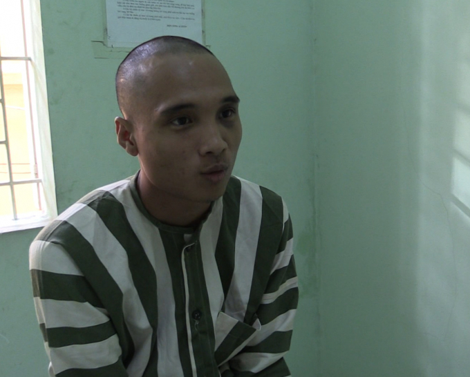 Đối tượng Tiến tại cơ quan c&ocirc;ng an.