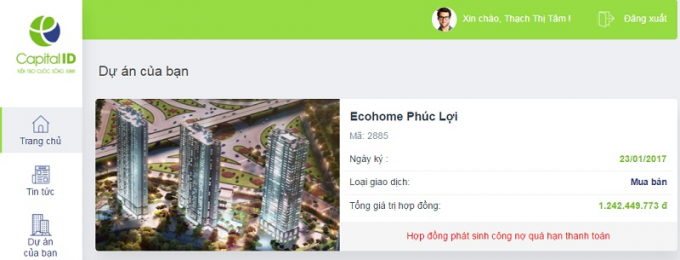 Capital House ra mắt website hỗ trợ kh&aacute;ch h&agrave;ng www.thudo.dip.vn