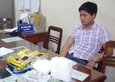 Đối tượng Lưu Văn Điệp tại cơ quan c&ocirc;ng an.