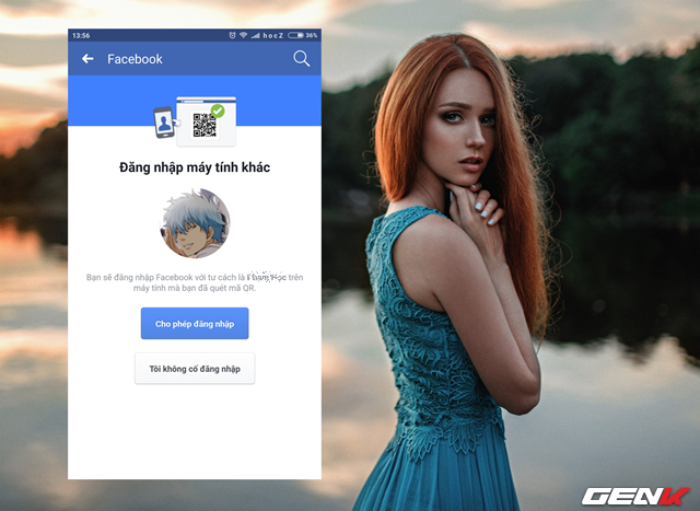 Bước 4:&nbsp;Giao diện qu&eacute;t m&atilde; QR tr&ecirc;n smartphone sẽ hiện ra, h&atilde;y hướng camera v&agrave;o cửa sổ QR tr&ecirc;n m&aacute;y t&iacute;nh v&agrave; chờ v&agrave;i gi&acirc;y để ứng dụng Facebook nhận diện m&atilde;. Khi ho&agrave;n tất, t&ugrave;y chọn ph&ecirc; duyệt đăng nhập sẽ xuất hiện, h&atilde;y nhấn &ldquo;Cho ph&eacute;p đăng nhập&rdquo;.