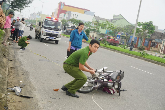 Hiện trường vụ tai nạn. Ảnh: G.H.