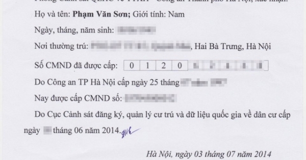Bộ Công an giải đáp thắc mắc về thay đổi ngày sinh, xác nhận số CMND