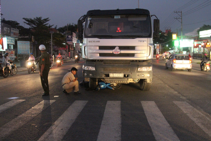 Hiện trường vụ tai nạn.