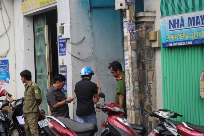 C&ocirc;ng an phong tỏa hiện trường.