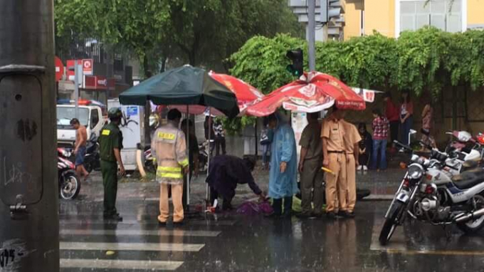 Hiện trường vụ tai nạn.