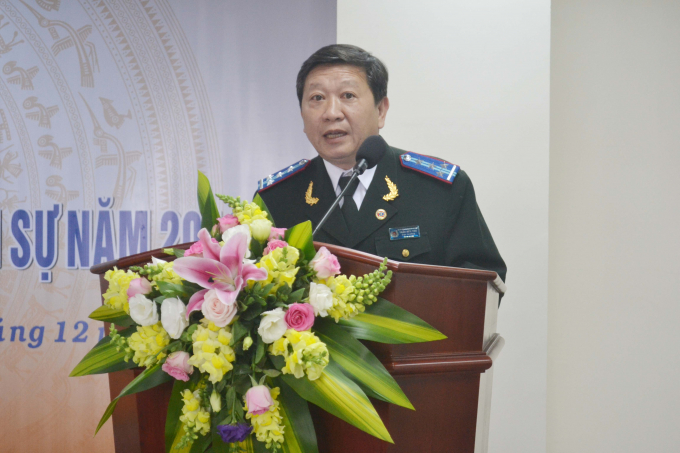 &Ocirc;ng&nbsp;Trần Hữu Thọ- Cục trưởng Cục THADS tỉnh L&acirc;m Đồng b&aacute;o c&aacute;o kết quả c&ocirc;ng t&aacute;c thi h&agrave;nh &aacute;n d&acirc;n sự năm 2017.