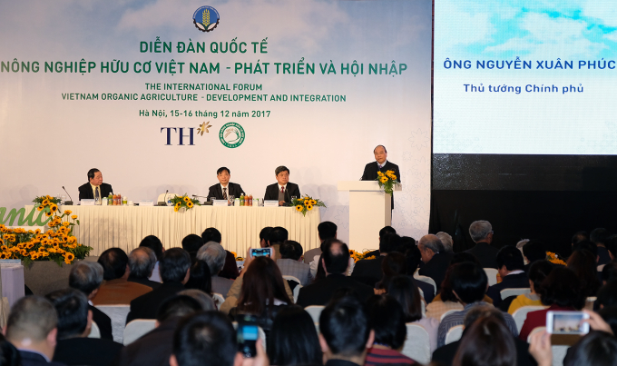 Thủ tướng Ch&iacute;nh phủ ph&aacute;t biểu tại&nbsp;Diễn đ&agrave;n quốc tế n&ocirc;ng nghiệp hữu cơ 2017.