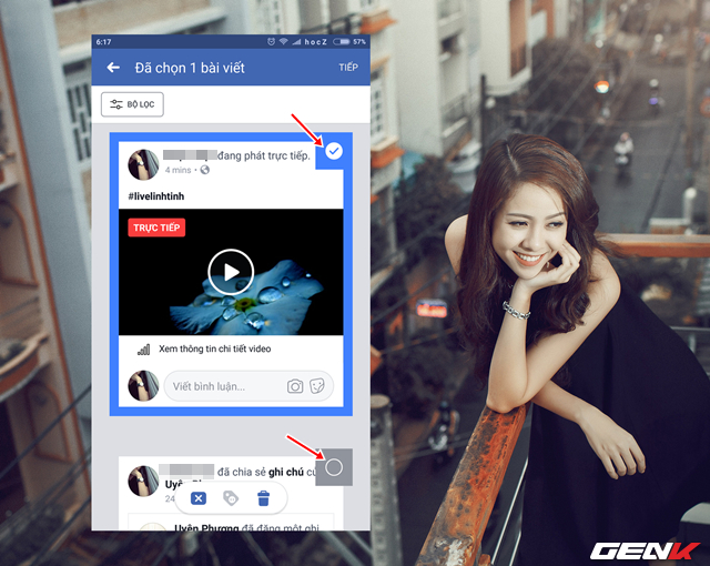Ở đ&acirc;y bạn c&oacute; thể thiết lập lọc v&agrave; hiển thị c&aacute;c b&agrave;i viết qua t&ugrave;y chọn &ldquo;BỘ LỌC&rdquo; như tr&ecirc;n, rồi sao đ&oacute; chỉ đơn giản l&agrave; nhấp v&agrave;o biểu tượng h&igrave;nh tr&ograve;n ở g&oacute;c tr&ecirc;n b&ecirc;n phải b&agrave;i viết để chọn. Tất nhi&ecirc;n l&agrave; bạn c&oacute; thể chọn h&agrave;ng loạt nhiều b&agrave;i viết nếu muốn v&igrave; Facebook đ&atilde; hỗ trợ tối đa thiết lập n&agrave;y cho bạn.