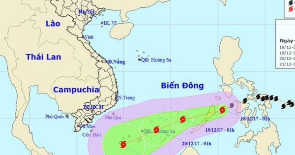 Bão Kai-tak liên tục mạnh lên, trưa nay sẽ vào Biển Đông