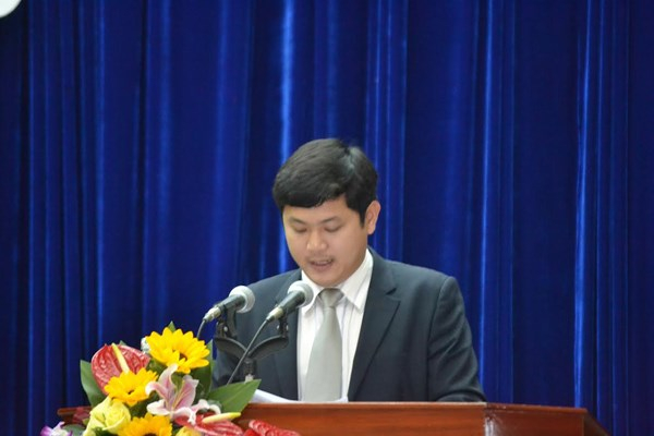 &Ocirc;ng L&ecirc; Phước Ho&agrave;i Bảo, Gi&aacute;m đốc Sở KH-ĐT Quảng Nam b&aacute;o c&aacute;o tại kỳ họp HĐND tỉnh th&aacute;ng 12/2015.