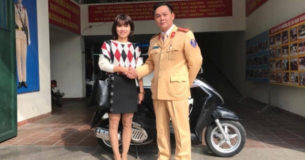 Đội CSGT số 2 xử lý vi phạm, tìm được xe mất cắp trả lại cho người dân