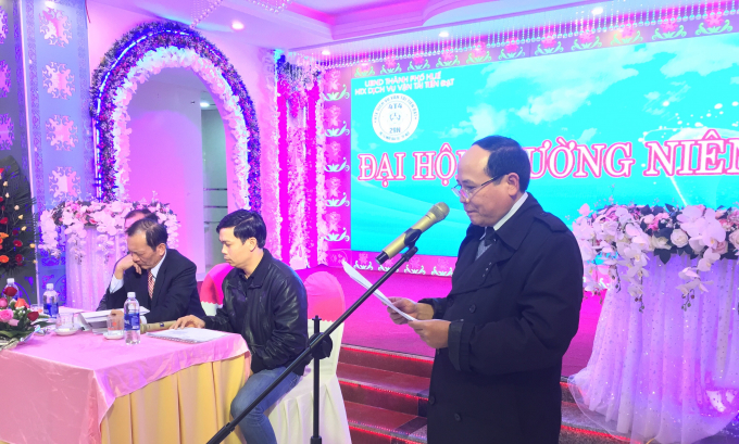 &Ocirc;ng Trần Hưng Th&agrave;nh - Trưởng ban điều vận đang điều h&agrave;nh đại hội.