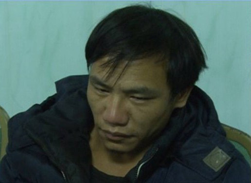 Đối tượng Hờ A Tếnh tại cơ quan c&ocirc;ng an.