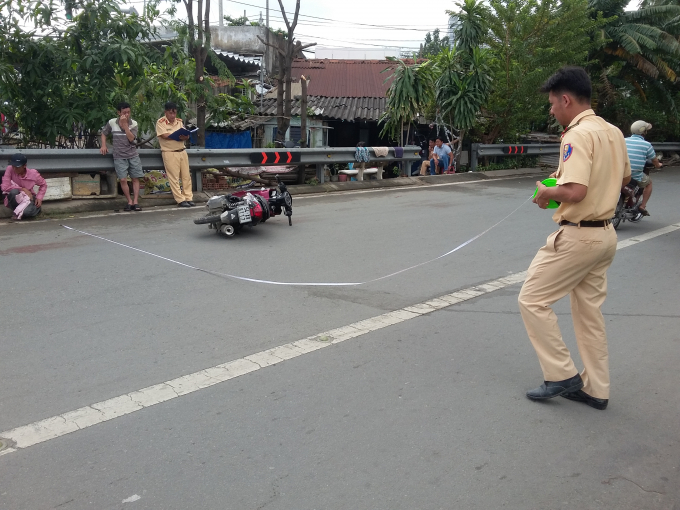 Hiện trường vụ tai nạn.