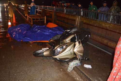 Hiện trường vụ tai nạn giao th&ocirc;ng. Ảnh: BATGT QN.