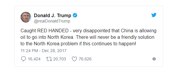 Chia sẻ của Tổng thống Trump tr&ecirc;n Twitter. (Ảnh: Twitter)