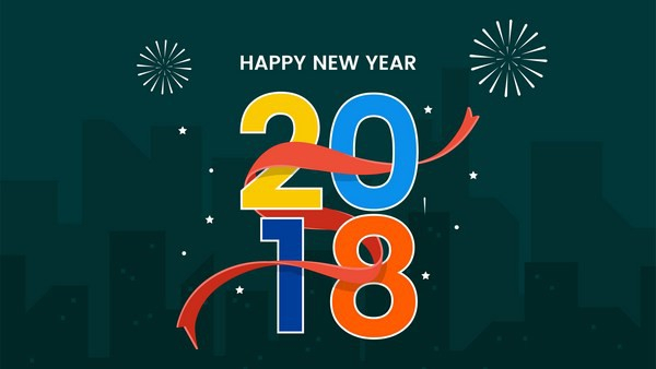 Những h&igrave;nh ảnh chủ đề ch&uacute;c mừng năm mới 2018 đầy m&agrave;u sắc