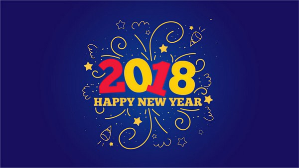 Những h&igrave;nh ảnh chủ đề ch&uacute;c mừng năm mới 2018 đầy m&agrave;u sắc