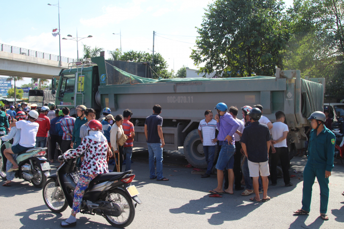 Hiện trường vụ tai nạn.