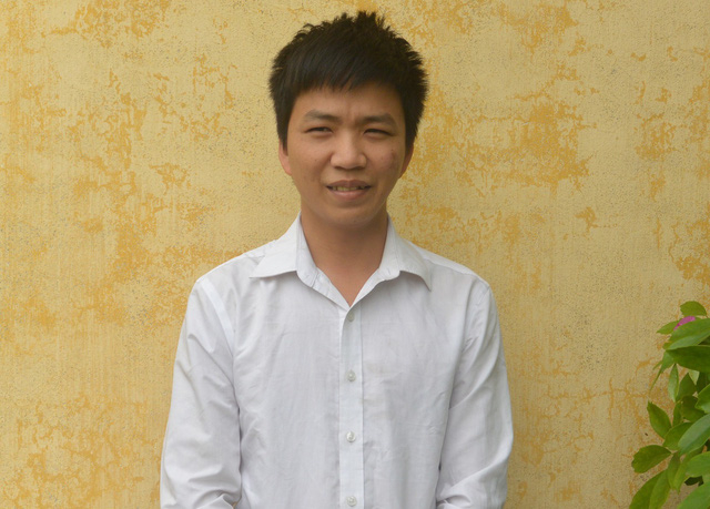 Ho&agrave;ng Đức Định tại cơ quan điều tra (ảnh H.T)