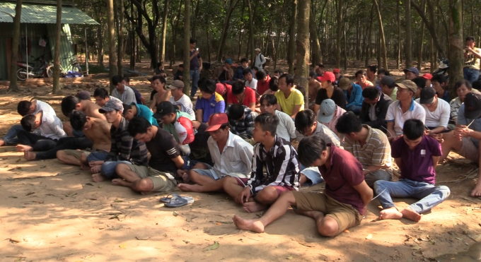 75 đối tượng bị bắt giữ.