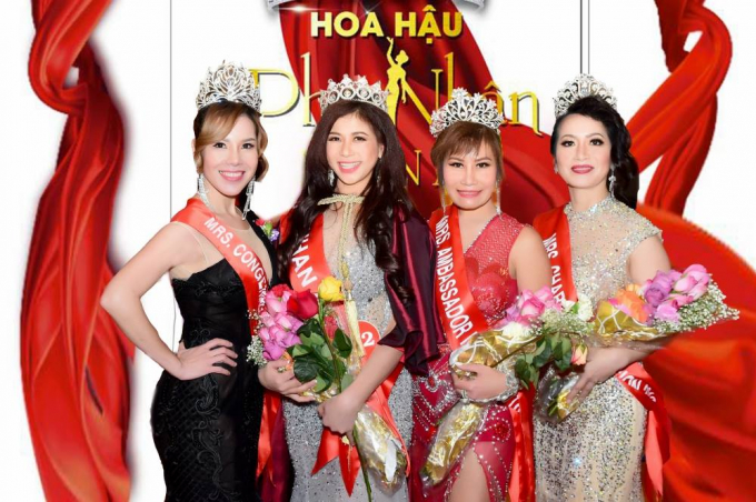 Hoa hậu C&aacute;t Tường, hoa hậu Sarah Thiện L&ecirc;, Hoa hậu Talina Kim, Hoa hậu Nguyễn Thị Tuyết Nga.