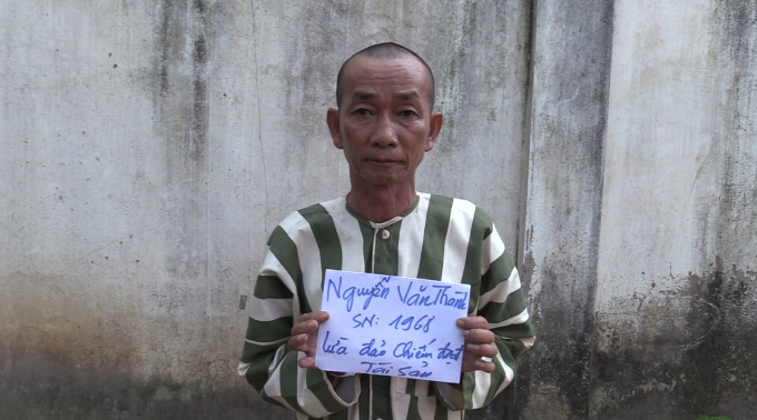 Đối tượng Nguyễn Văn Th&agrave;nh tại cơ quan c&ocirc;ng an.