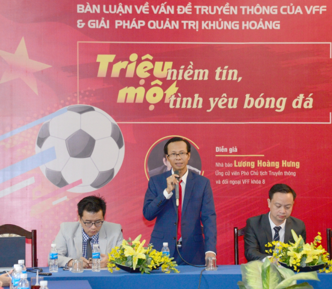 Với kinh nghiệm l&agrave;m việc ở vị tr&iacute; Tổng bi&ecirc;n tập Tạp ch&iacute; Sở hữu Tr&iacute; tuệ v&agrave; S&aacute;ng tạo, &ocirc;ng Lương Ho&agrave;ng Hưng tự tin về vấn đề xử l&yacute; truyền th&ocirc;ng, x&acirc;y dựng vị thế cho VFF.