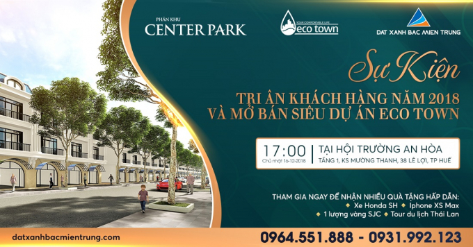 Tri &acirc;n kh&aacute;ch h&agrave;ng, Đất Xanh Bắc Miền Trung &ldquo;mạnh tay&rdquo; với 100% qu&agrave; tặng đến kh&aacute;ch h&agrave;ng tham gia sự kiện.