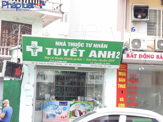 Nh&agrave; thuốc c&oacute; địa chỉ số 81 Cống Vị, Ba Đ&igrave;nh.&nbsp;