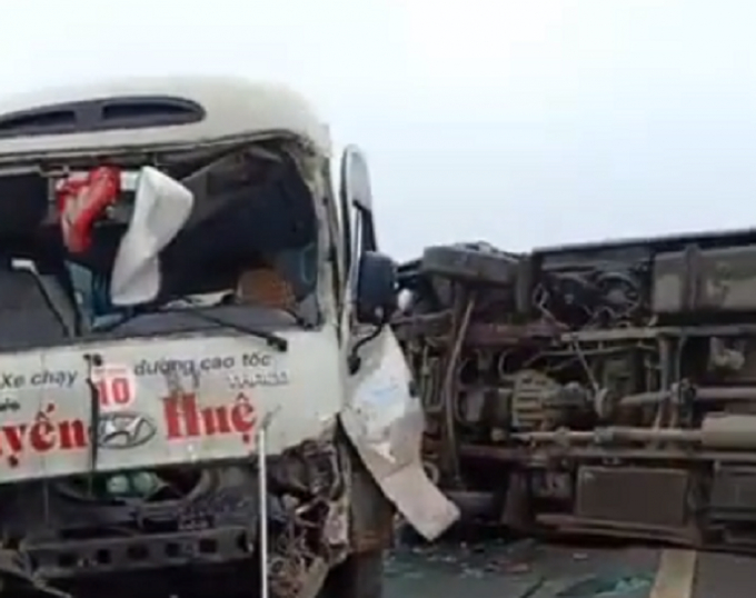 Hiện trường vụ tai nạn.