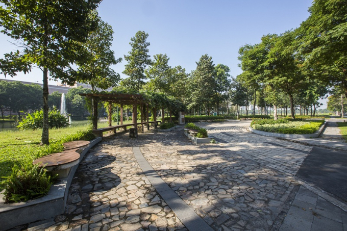 H&igrave;nh thực tế tại khu đ&ocirc; thị xanh Celadon City.