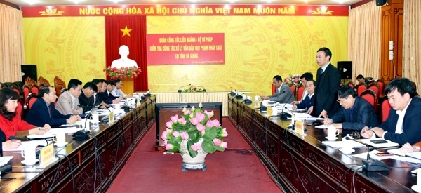 Bộ Tư pháp kiểm tra công tác xử lý văn bản QPPL tại tỉnh Hà Giang