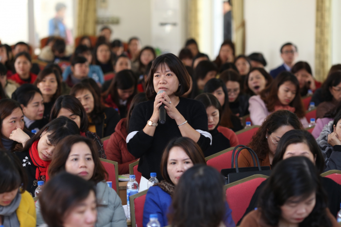 To&agrave;n cảnh hội trường tại buổi tập huấn quận Ho&agrave;ng Mai.