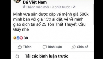 "Chợ vé online"trận chung kết Việt Nam - Malaysia sôi nổi, ngoài tầm kiểm soát