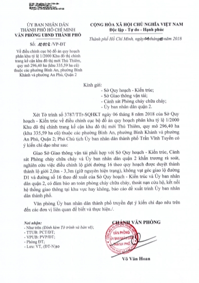 Ph&oacute; chủ tịch UBND TP Trần Vĩnh Tuyến giao c&aacute;c Sở, ng&agrave;nh v&agrave; UBND quận 2 khẩn trương r&agrave; so&aacute;t b&aacute;o c&aacute;o UBND TP.&nbsp;